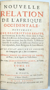 Nouvelle relation de l'Afrique Occidentale : contenant une description exacte du Sénégal & des païs situés entre le Cap-Blanc & la rivière de Serrelionne, jusqu'à plus de 300 lieues en avant dans les terres. L'histoire naturelle de ces païs, les différentes nations qui y sont répandues, leurs religions & leurs mœurs. TOME 2