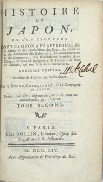 Histoire du Japon ; où l’on trouvera tout ce qu’on a pu apprendre de la nature & des productions du Pays, du caractère & des Coutumes des Habitants ; ...