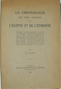 La chronologie des temps chrétiens de l'Égypte et de l'Éthiopie.