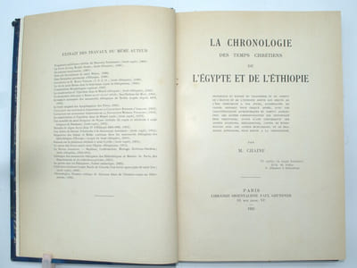 La chronologie des temps chrétiens de l'Égypte et de l'Éthiopie.