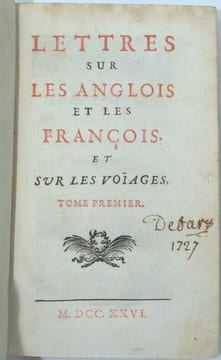 Lettres sur les Anglois et les François et sur les Voiages. MURALT, Béat-Louis de