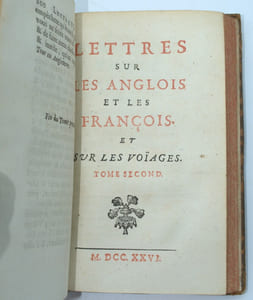 Lettres sur les Anglois et les François et sur les Voiages