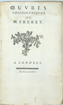 Œuvres Philosophiques
. FRERET, (Nicolas)