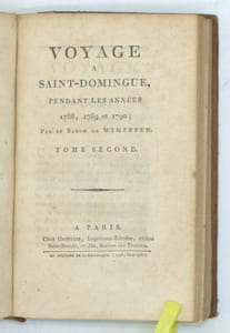 Voyage à Saint-Domingue, pendant les années 1788, 1789 et 1790. 

