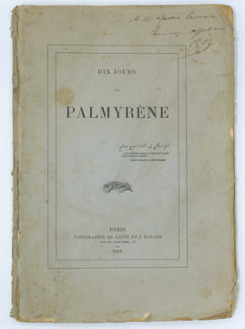 Dix jours en Palmyrène.
. BERNOVILLE (Raphaël).