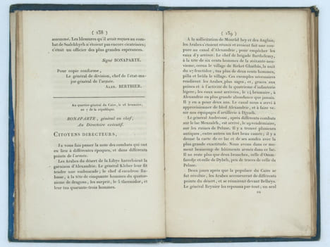 EXPÉDITION D'ÉGYPTE. Pièces diverses relatives aux opérations militaires et politiques du général Bonaparte et Pièces officielles de l'armée d'Égypte. ...