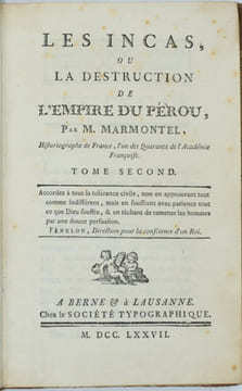 Les Incas, ou la destruction de l'empire du Pérou
. MARMONTEL Jean-François