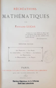 RECREATIONS MATHEMATIQUES. LUCAS EDOUARD