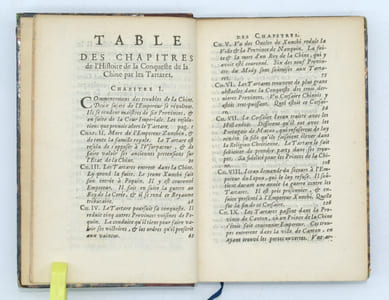 Histoire de la Conqueste de la chine par les Tartares contenant plusieurs choses remarquables touchant la religion, les moeurs, & les coutumes de ces deux nations, & principalement de la dernière…traduit par le Sieur Colle

