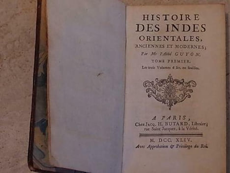 Histoire des Indes Orientales, Anciennes et Modernes. GUYON, Abbé