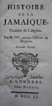 Histoire de la Jamaïque. SLOANE HANS