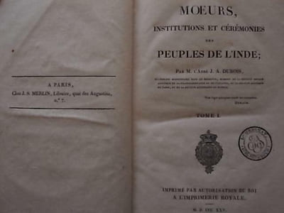 Moeurs, institutions et cérémonies des peuples de l'Inde 