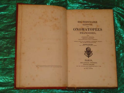 DICTIONNAIRE RAISONNE DES ONOMATOPEES FRANCAISE.