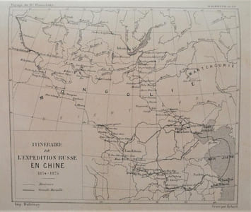 Voyage à travers la Mongolie et la Chine. Traduit du russe avec l autorisation de l auteur par Aug. Kuscinski, et contenant 90 gravures d après les croquis de l auteur, et une carte.