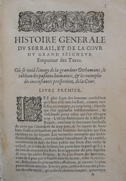 Histoire générale du Serrail, et de la Cour du Grand Seigneur Empereur des Turcs, Histoire de la Cour du Roy de la Chine. . BAUDIER MICHEL