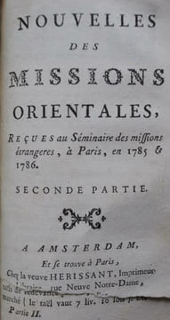 Extrait des nouvelles des missions des Indes Orientales, revues au Séminaire des Missions Étrangères. . undefined