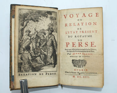 Voyage ou Relation de l'état présent du Royaume de Perse. Avec une dissertation curieuse sur les Mœurs, Religion & Gouvernement de cet État.

