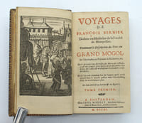 Voyages de François Bernier...contenant la description des États du Grand Mogol, de l'Hindoustan, du royaume de Kachemire, etc. Où il est traité des richesses, des forces, de la justice & des causes principales de la décadence des États de l'Asie, & de plusieurs évenemens considérables ….

