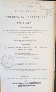 COLONEL CROCKETT'S EXPLOITS AND ADVENTURES IN TEXAS