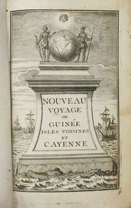 Voyage du chevalier Des Marchais en Guinée, isles voisines, et à Cayenne, fait en 1725, 1726 & 1727. Contenant une description très exacte & très étendue de ces pays, & du commerce qui s'y fait. 

