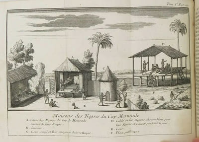 Voyage du chevalier Des Marchais en Guinée, isles voisines, et à Cayenne, fait en 1725, 1726 & 1727. Contenant une description très exacte & très étendue de ces pays, & du commerce qui s'y fait. 
