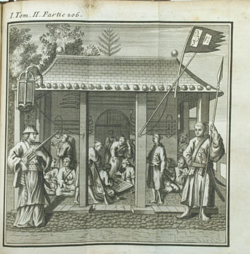Ambassades de la Compagnie hollandaise des Indes d'Orient vers, l'Empereur du Japon, divisées en trois parties ornées de figures en taille douce. Avec ...