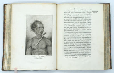 Relation des iles Pelew, situees dans la partie occidentale de l'ocean pacifique, composee sur les Journeaux et les communications du Capitaine Henri Wilson et de quelques-uns de ses Officiers, qui, en aout 1783, y ont fait naufrage sur l'Antelope, paquebot de la Compagnie des Indes orientales.
