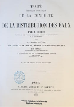 TRAITE THEORIQUE ET PRATIQUE DE LA CONDUITE ET DE LA DISTRIBUTION DES EAUX. DUPUIT ET GENIEYS