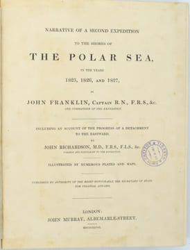 Narrative the second expedition to the shores of the polar sea in the years 1825-1827
. FRANKLIN (John), RICHARDSON (John)