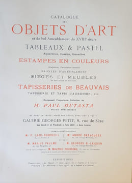 OBJETS D'ART. DUTASTA PAUL