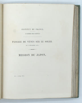 Recueil de mémoires, rapports et documents relatifs à l'observation du passage de Vénus sur le Soleil.
                                               ...