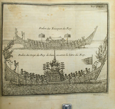 Du Royaume de Siam par Monsieur de La Loubère envoyé extraordinaire du Roy auprès du Roy de Siam en 1687 & 1688. 
. LA LOUBÈRE (Simon de)
