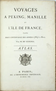 Voyages à Péking, Manille et l'Île de France, faits dans l'intervalle des années 1784 à 1801, Atlas seul
