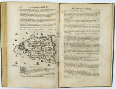 Sommaire des privileges octroyez a l'ordre de S. Jean par les papes, empereurs, roys & princes, tant en Hierusalem, Margat, Ptolemaide, Cypre, Rhodes ...