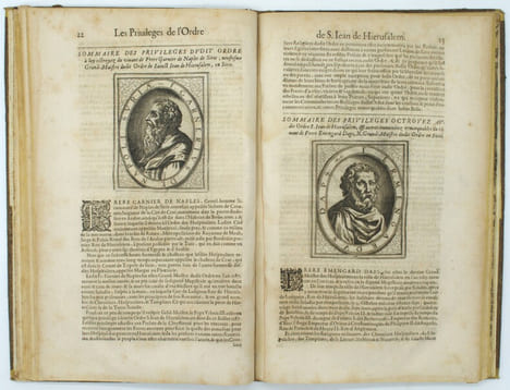 Sommaire des privileges octroyez a l'ordre de S. Jean par les papes, empereurs, roys & princes, tant en Hierusalem, Margat, Ptolemaide, Cypre, Rhodes ...