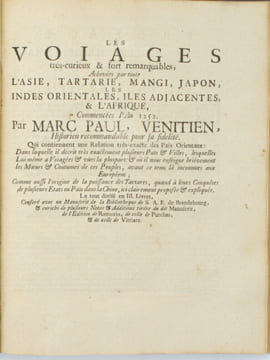 Voyage fait principalement en Asie dans le 12e 13e 14e et XVe siècle par Benjamin de Tudèle, Jean du Plan-Carpin, N. Ascelin, Guillaume de Rubruquis ...