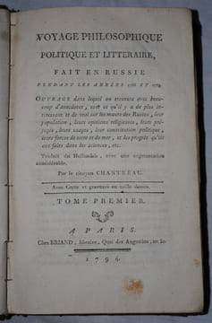 Voyage en Russie. CHANTREAU Pierre Nicolas