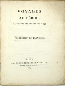 Voyages au Pérou, faits dans les années 1791 à 1794, par les pp. Manuel Sobreviela, et Narcisso y Barcelo; précédés d'un tableau de l'état actuel de ce pays, sous les rapports de la géographie, de la topographie, de la minéralogie, du commerce, de la littérature et des arts, des mœurs et coutumes de ses habitans de toutes les classes
