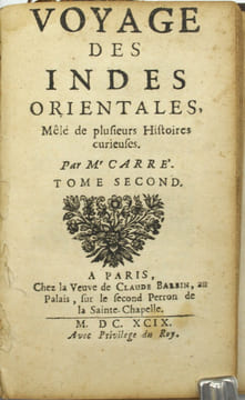 Voyage des Indes orientales mêlé de plusieurs histoires curieuses. 
. CARRÉ DE CHAMBON, Barthélemy. 
