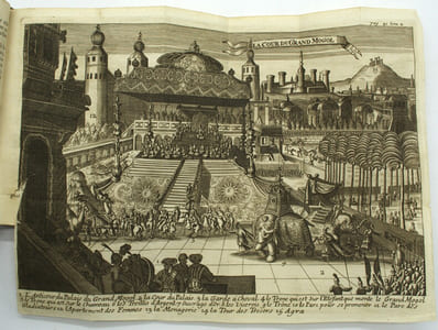 Voyages de François Bernier...contenant la description des États du Grand Mogol, de l'Hindoustan, du royaume de Kachemire, etc. Où il est traité des richesses, des forces, de la justice & des causes principales de la décadence des États de l'Asie, & de plusieurs évenemens considérables ….