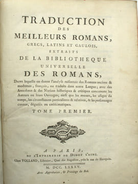Traduction des meilleurs romans, grecs, latins et gaulois . undefined