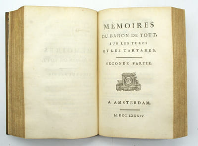 Mémoires du Baron de Tott, sur les turcs et les tartares,

