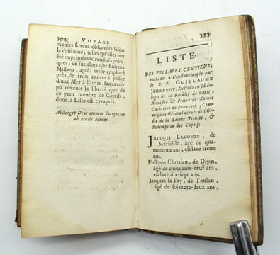 Voyage de Constantinople, pour le rachat des captifs.
. JEHANNOT (Guillaume)