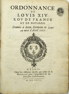 Ordonnance de Louis XIV. Donnée à Saint Germain en laye au mois d'avril 1667
