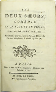 Les deux sœurs, suivi de Annette et Lubin, suivi de Le Grondeur, suivi de Ariane, suivi de Mérope, suivi de Le Siège de Calais
