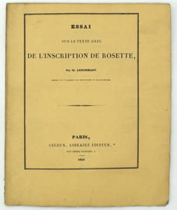 Essai sur le texte grec de l'inscription de Rosette
