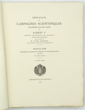 Résultats des campagnes scientifiques accomplies sur son yacht par Albert Ier Prince Souverain de Monaco publiés sous sa direction avec le concours de ...