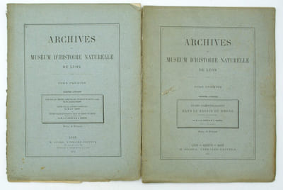 Archives du muséum d’Histoire Naturelles de Lyon, Tome 1er, 2eme livraison et Tome 1er, 3eme livraison
