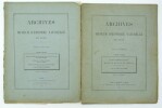 Archives du muséum d’Histoire Naturelles de Lyon, Tome 1er, 2eme livraison et Tome 1er, 3eme livraison
. CHANTRE, LORTET, LOCARD
