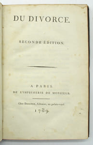 Du Divorce, Seconde édition
